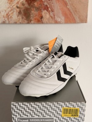 hummel OLDS SCHOOL DK FG KANGAROO Leder Fußballschuhe EUR 44 Weiß/Schwarz/Gold