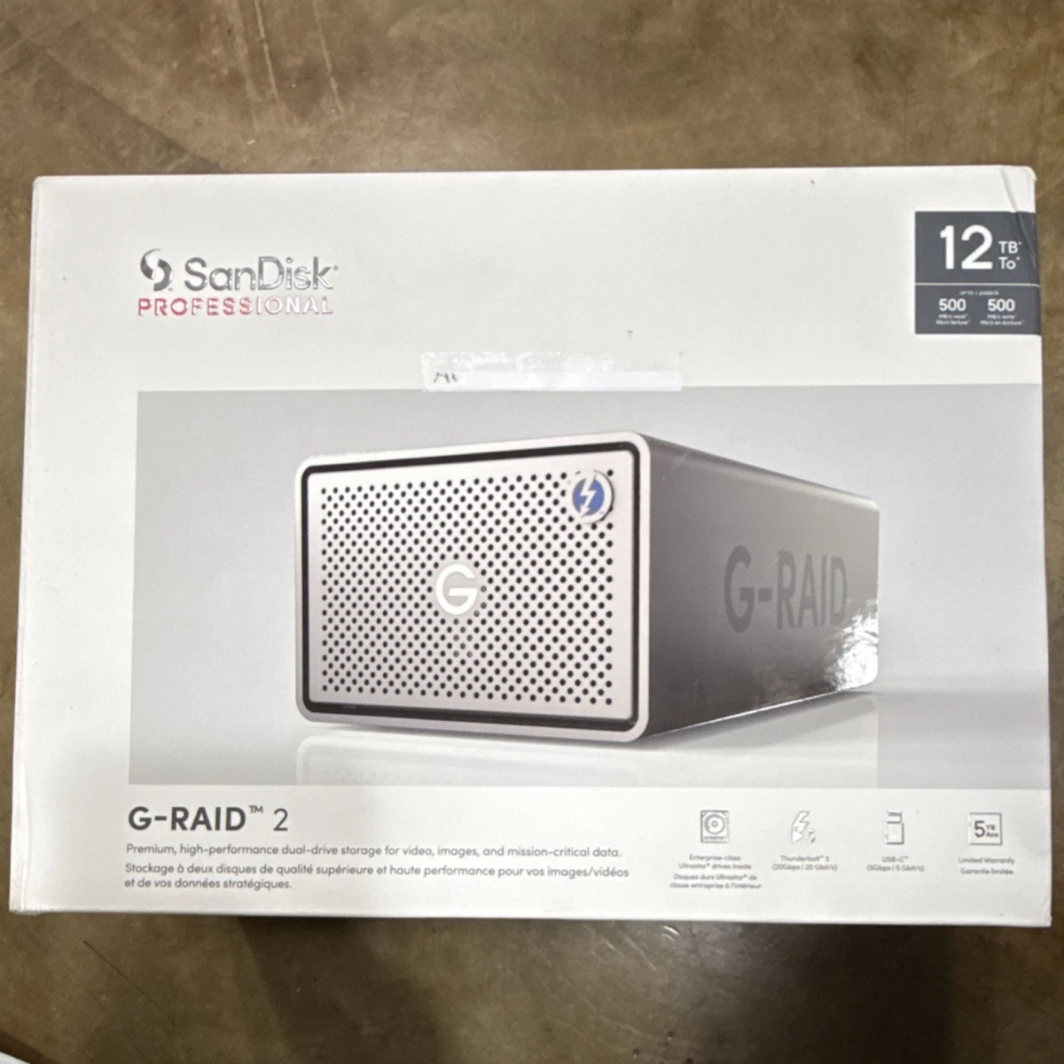 External Hard Disk Drives Thunderbolt 12 TB Storage Capacity for