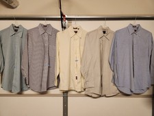 Lot Of 5 Jos A Bank Dress Shirts Men Button Up Size 15 1/2 x 34 L0014