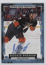 2015-16 Upper Deck Portfolio Rookie Color Photos Nick Ritchie #209 Auto n1u