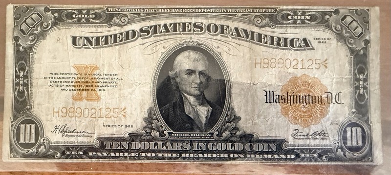 1922 $20 Gold Certificate Large Size United States Banknote Paper Money Note