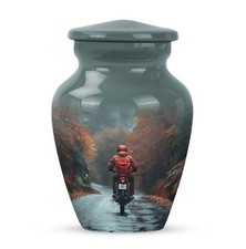 Motorcycle Riding Urn Burial Cremation Ashes Urns 3 Inch Memorial Funeral Female