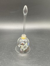 Campana in vetro gambo lungo soffiato a mano con fiori