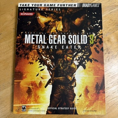 Metal Gear Solid 3 Snake Eater Brady Games Official Strategy Guide HAS POSTER***