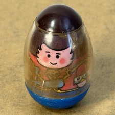 Vintage 1975 Hasbro Weebles Pirate Ship Captain Wobble Figure Collectible Toy
