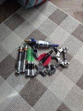 Star Wars Blade Builder Set with Various Accessories + W Light Sabers Bundle