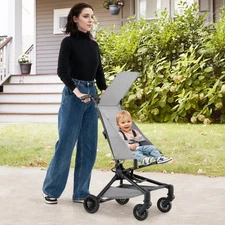 Lightweight Baby Stroller Compact & Airplane-Friendly Travel Stroller wi/ Canopy