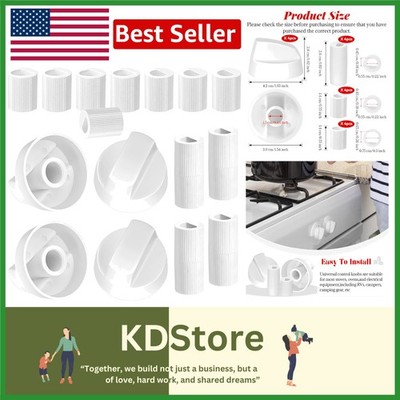 Universal 4-Pack Stove & Oven Control Knob Set with 12 Adapters
