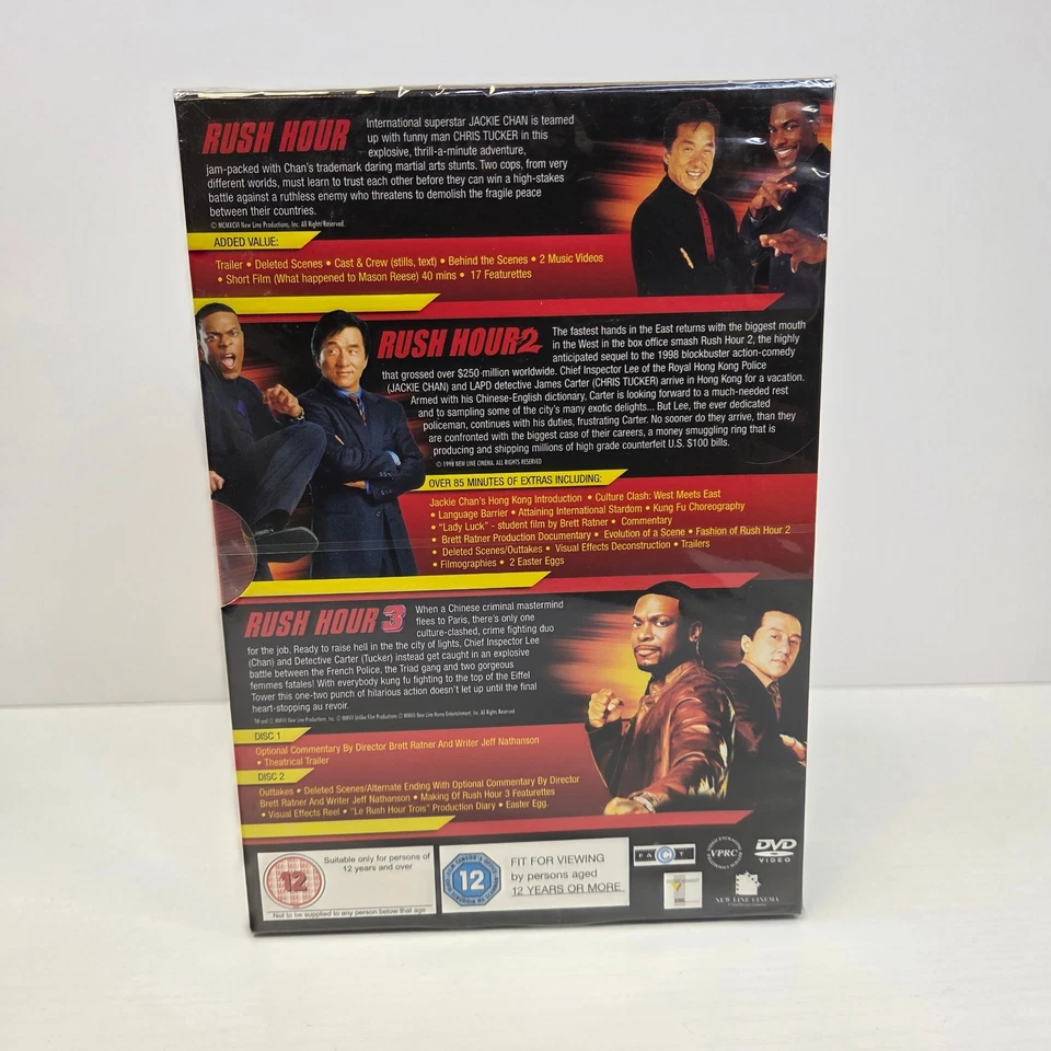 Rush Hour Trilogy 1-3 DVD Boxset New Sealed UK Region 2 - Image 2 of 4
