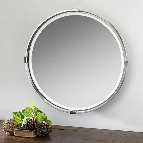 Tazlina  - 29.5 inch Round Mirror - 29.5 inches wide by 2 inches deep Mirrors - Picture 3 of 5
