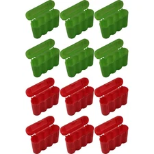 12 Cases 6 Green and 6 Red AA / AAA / CR123A Battery Holders Storage Cases
