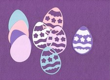 EASTER EGG layered die cuts scrapbook cards