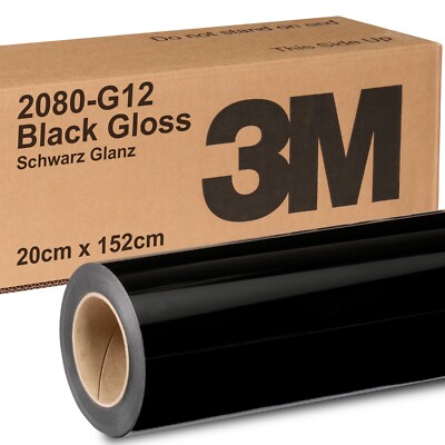 Autofolie Schwarz Glänzend 3M 2080 G12 Car Wrapping Folie Glanz - 20cm x 1,52m