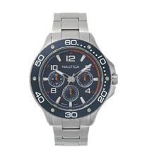 NAUTICA Pier 25 Chronograph Men's Watch Blue Dial Stainless Steel 48mm NAPP25006