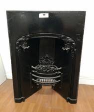 Cast Iron Insert Fire Place back 1010x745x350mm Black Surround Fireplace Inset