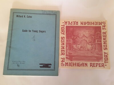 University of Michigan 1974 Theater Program & 1959 Music Press Guide Booklet