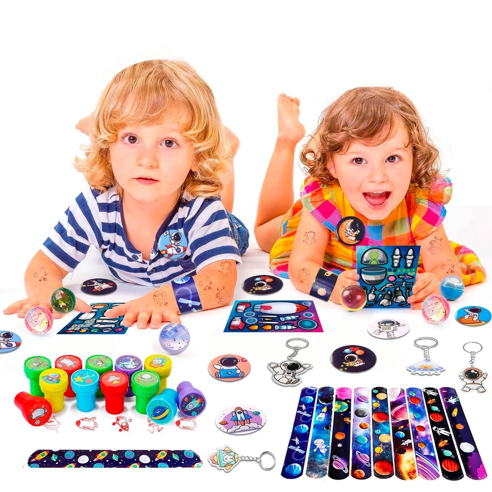 70 piezas Favores de fiesta espacial Favores de fiesta espacial Decoraciones Astronauta Fiesta Suministros Foto 3 de 4