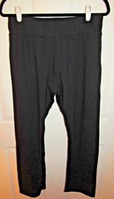 NWOT LOGO by Lori Goldstein Straight Leg Ponte Knit Pants -L- Black