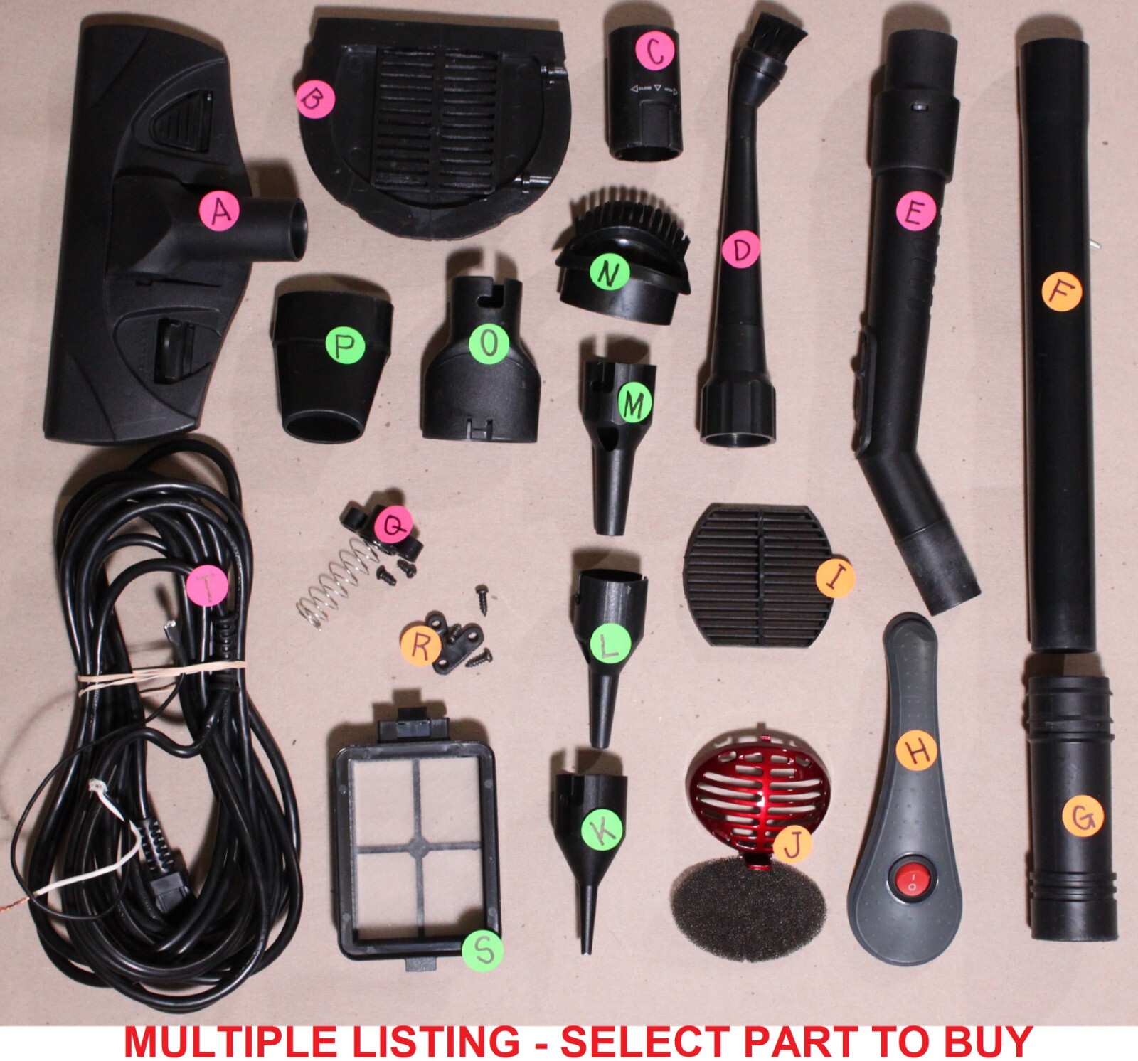DURABRAND HVC22 HANDHELD VACUUM "REPLACEMENT PARTS" MULTIPLE LISTING