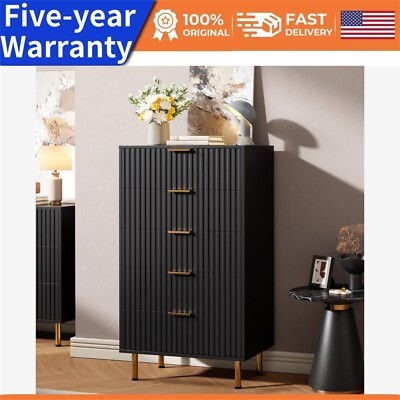 5 Drawer Dresser for Bedroom Dresser Chest of Drawers Modern Wood Storage Dresse