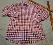 ETON Shirt Mens Size 42/16.5 Multicolor Plaid Button Casual Collared Preppy Top