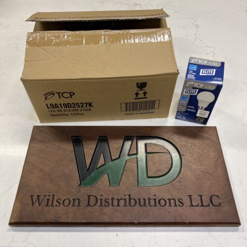 (QTY 12) TCP LED 60w 9w Standard Bulb L9A19D2527K 800 Lumens 2700k Energy Star