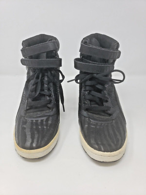 Puma Shoes Womens Size 7.5 Contact Sky High Wedge Animal 35542601 Black