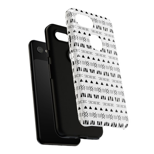 Black and White Southwestern Aztec Pattern Google Pixel Tough Cases - 第 104/131 張圖片