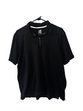The North Face Flash Dry Polo Shirt Mens L Black Short Sleeve Outdoors Travel