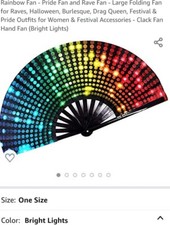 Large Rave Hand Folding Fabric Fan