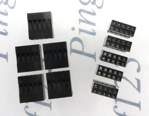 10 pcs Dupont Wire jumper 2.54mm 2x5p choice of housing / female / male header