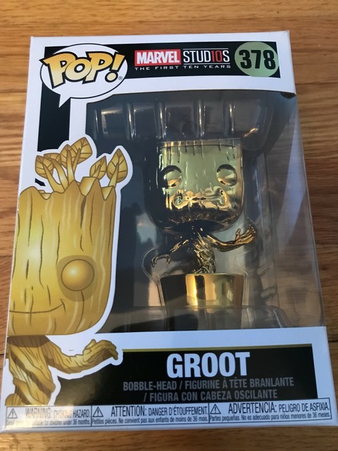 Funko - Pop Marvel Studios 10th Anniversary Golden Groot Chrome #378 for sale online | eBay