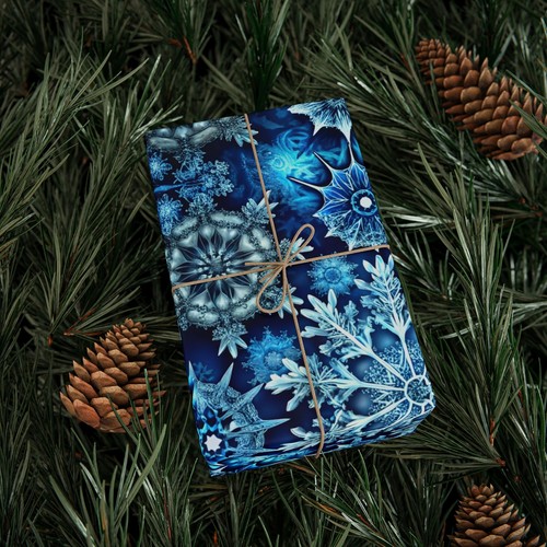 Blue Snowflakes Wrapping Papers - Picture 6 of 7