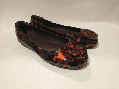 Tory Burch Tortoise Print ballerina Womens Size M flats