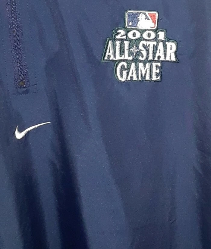 MLB 2001 All Star Game четверть молнии пуловер куртка от Nike! Средний размер для взрослых. - Изображение 2 из 4