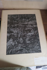 Stampa d'epoca Mirko Basaldella (italiano, 1910-1969) anni '60 Purgatorio XIV