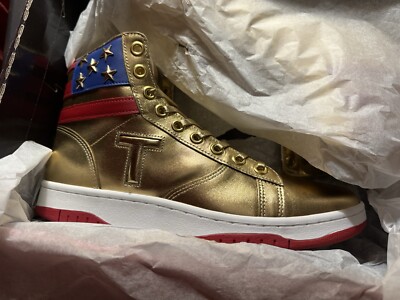 Donald J Trump Gold Sneakers Mens Size 9 Limited Edition