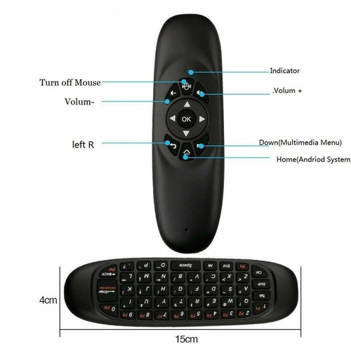 Mini 2.4G Remote Control Wireless Keyboard Air Mouse for PC Smart TV Android BOX - Picture 9 of 11
