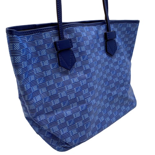 Authentic MOREAU SAINT TROPEZ MEDIUM Tote Bag Blue PVC #36634631 - Picture 4 of 12