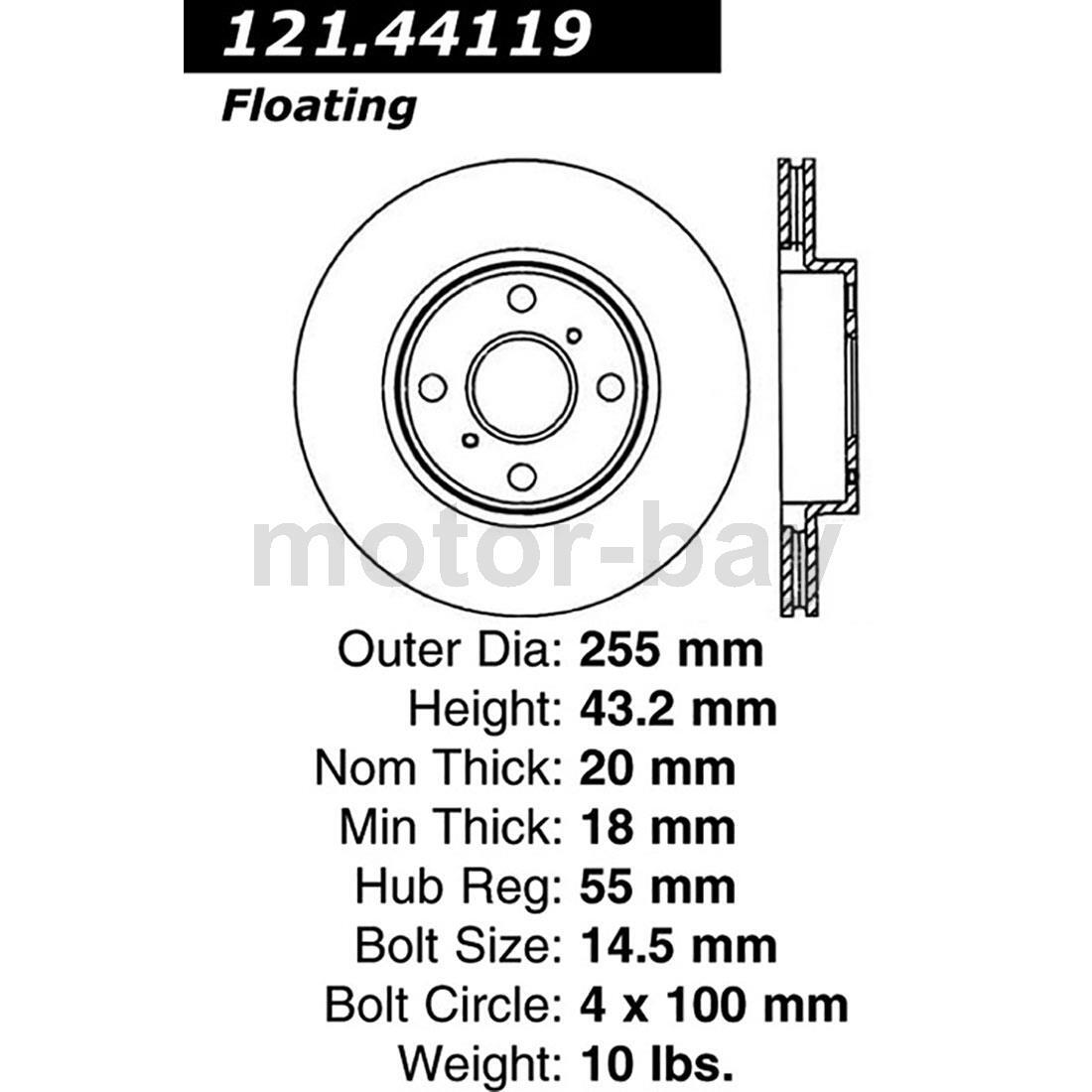 For 2001 2002 2003 2004 2005 Toyota Echo CTek Front Brake Pads and
