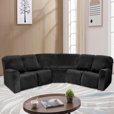 7 / set velvet 5 seat corner sofa cover, warm furniture protection decoration