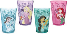 Zak Designs 14.5Oz Disney Princess Nesting Tumbler Set Includes Durable Plastic