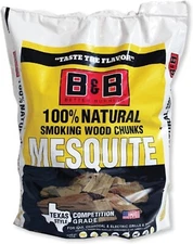 Smoking Wood Chunks 100% Natural 549-cu in Mesquite, B & B Charcoal 00130