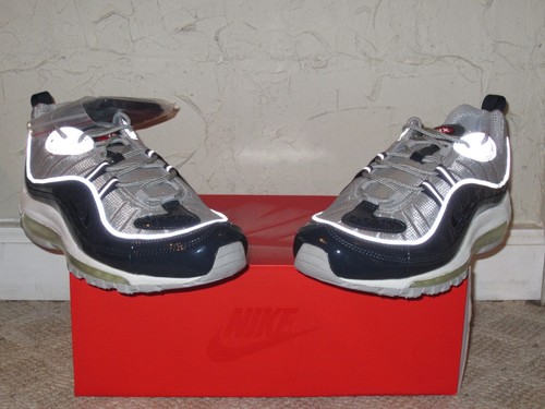 Supreme x Nike Air Max 98 Obsidian Plateado Blanco Talla 10 ¡NUEVO! 844694-400 2016 - Imagen 8 de 11