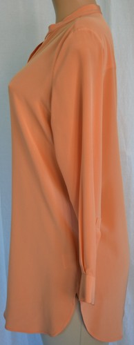 JOSEPH ORANGE 100% SILK LONG SLEEVES SHIRT PRIEST COLLAR SIZE 40 - Picture 5 of 11