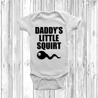Daddy's Little Squirt Baby Grow Body Anzug Weste lustig Humor Geschenk unhöflich