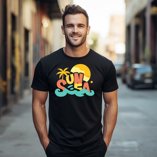 "Summer_23 Seaside Vibes" T-shirt - Dive into Fun! Beachy design, Unisex Printed - Picture 9 of 46