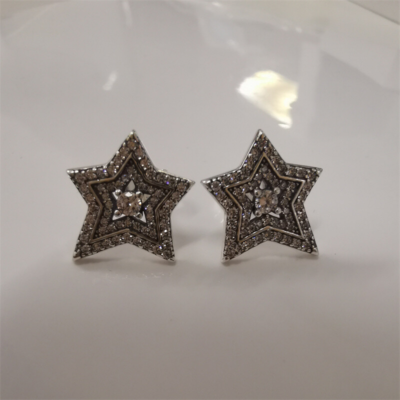 Pandora Celestial Star Asymmetric Stud Earrings-image