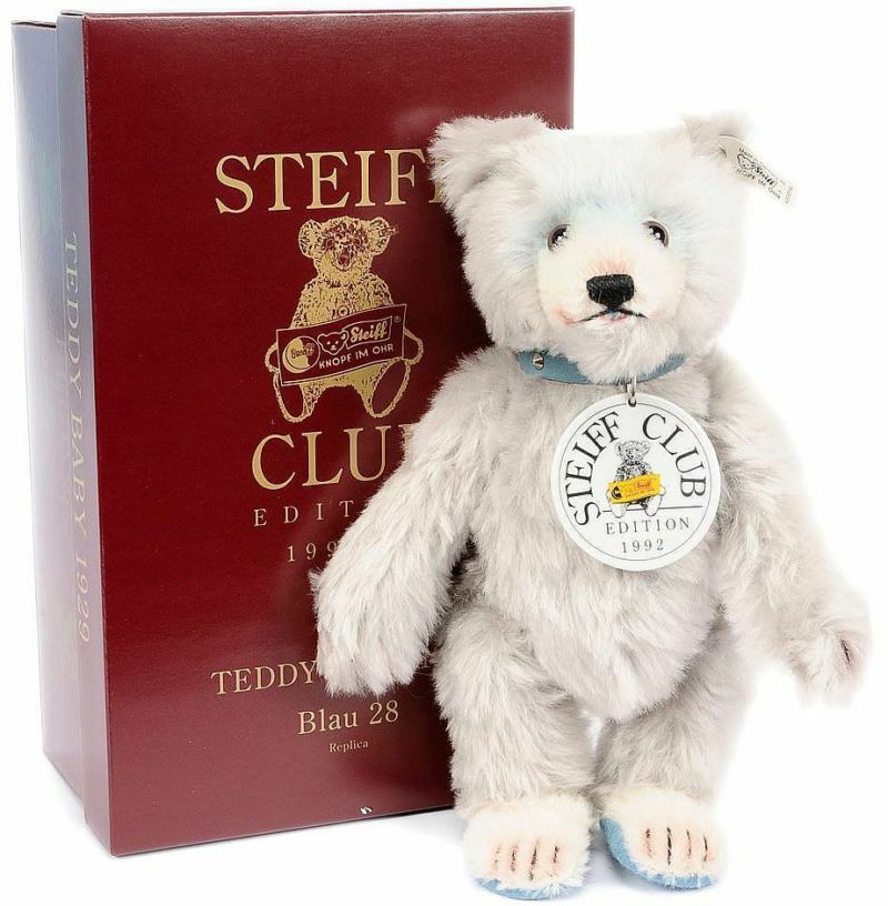 Steiff Teddy Baby 1929 Blau Steiff Club Edition EAN 420016 Boxed