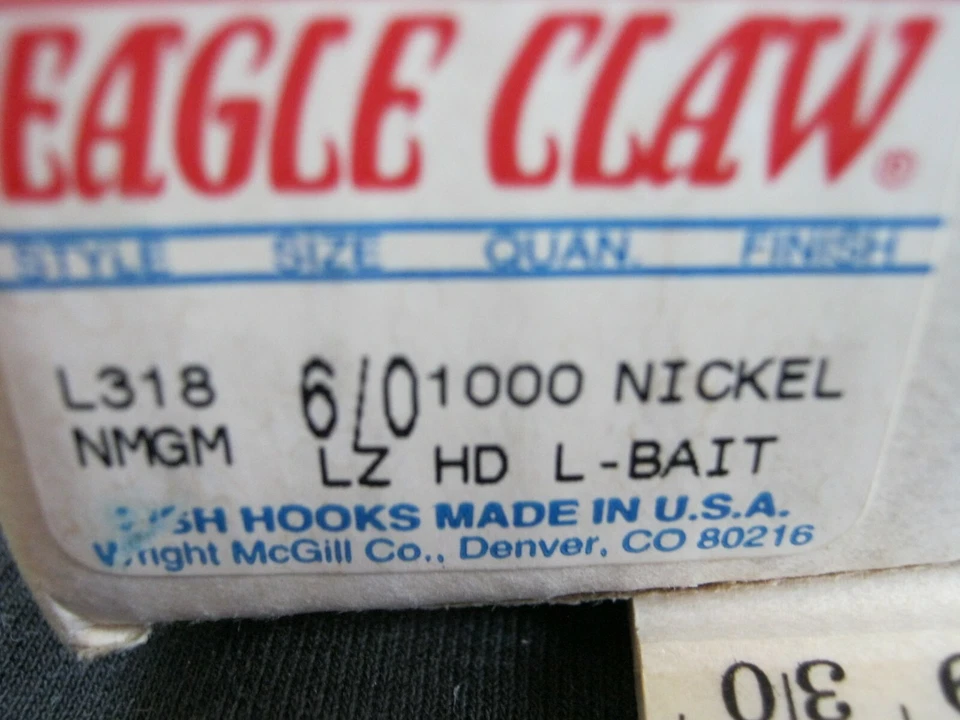500  Eagle Claw L318NMGM Nickel Live Bait hooks 6/0 Tuna Dorado - Image 2 of 4